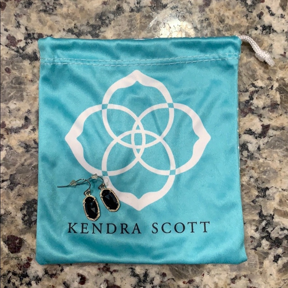 Kendra Scott Black Mini Drop Earrings
